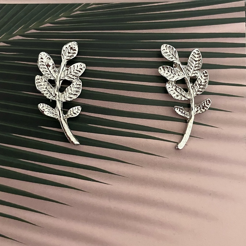 Silver Leaf Earrings